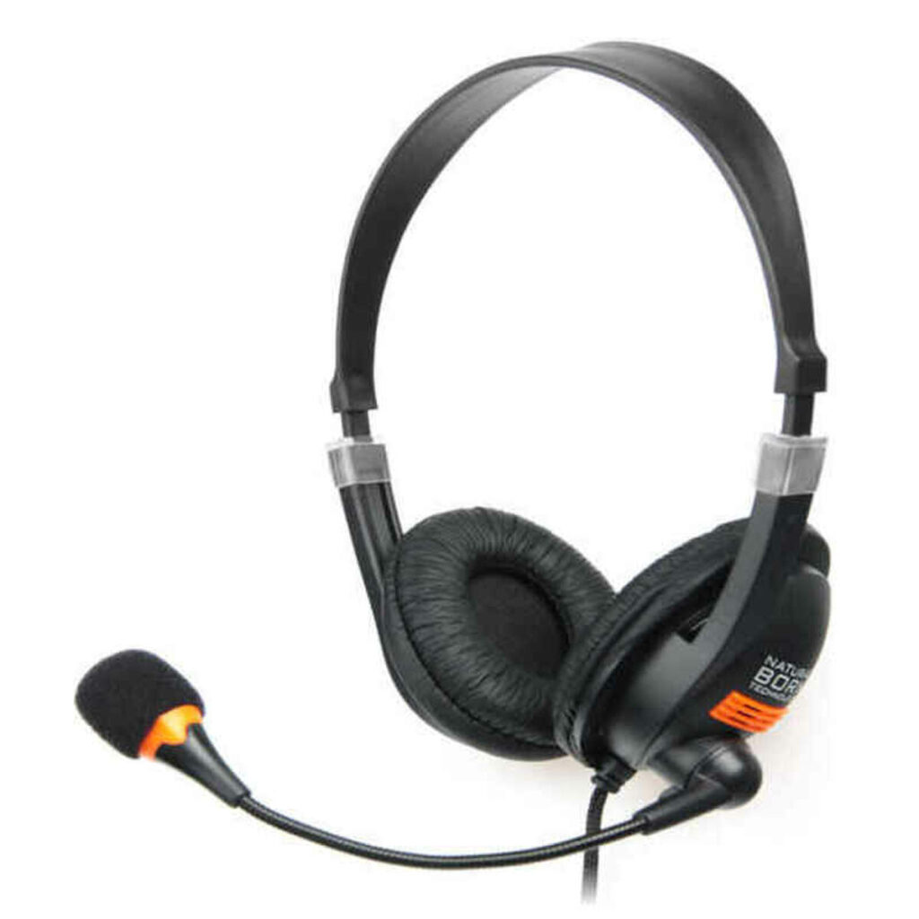 Ακουστικά με Μικρόφωνο Natec NSL-0294 Μαύρο Πορτοκαλί (x1)