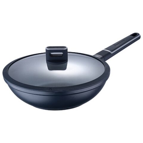 Τηγάνι Wok Masterpro Indigo Μαύρο Αλουμίνιο (Ø 28 cm)