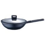 Τηγάνι Wok Masterpro Indigo Μαύρο Αλουμίνιο (Ø 28 cm)