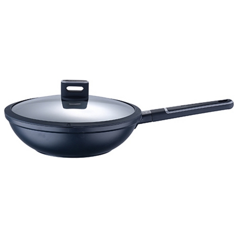 Τηγάνι Wok Masterpro Indigo Μαύρο Αλουμίνιο (Ø 28 cm)