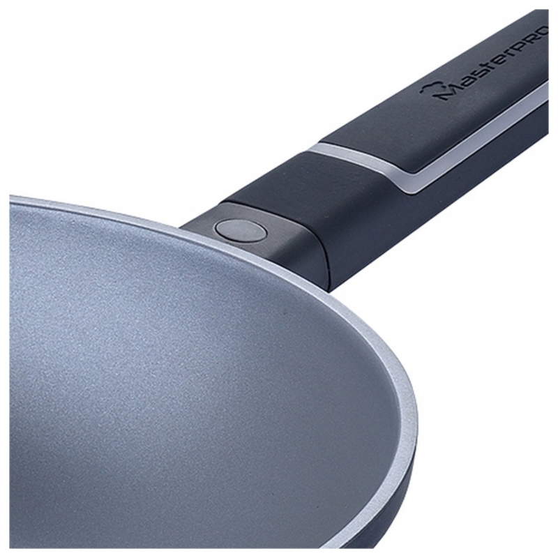Τηγάνι Wok Masterpro Indigo Μαύρο Αλουμίνιο (Ø 28 cm)