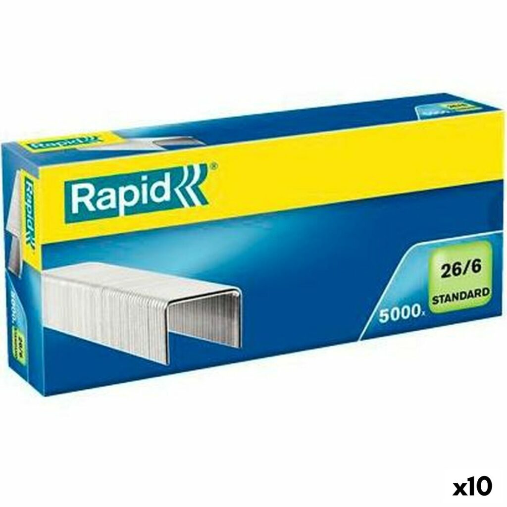 Συνδετήρες Rapid 5000 Τεμάχια 26/6 (x10)