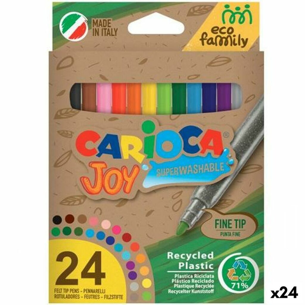 Σετ Μαρκαδόροι Carioca Joy Eco Family 24 Τεμάχια Πολύχρωμο (24 Μονάδες)