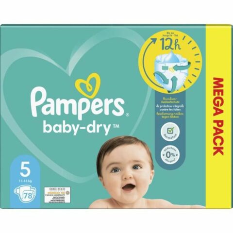 Πανάκια μιας χρήσης Pampers Baby-Dry 5 78 uds