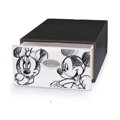Σιφονιέρα Domopak Living Mickey & Minnie Πλαστική ύλη Σκούρο γκρίζο (28 x 40 x 15 cm)