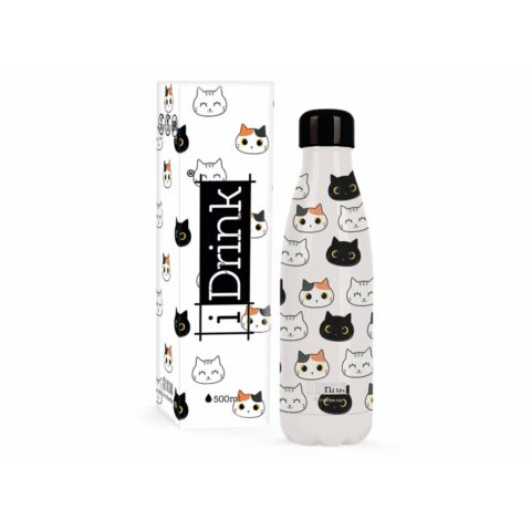 Θερμικό Μπουκάλι iTotal Λευκό Γάτες Ανοξείδωτο ατσάλι 500 ml