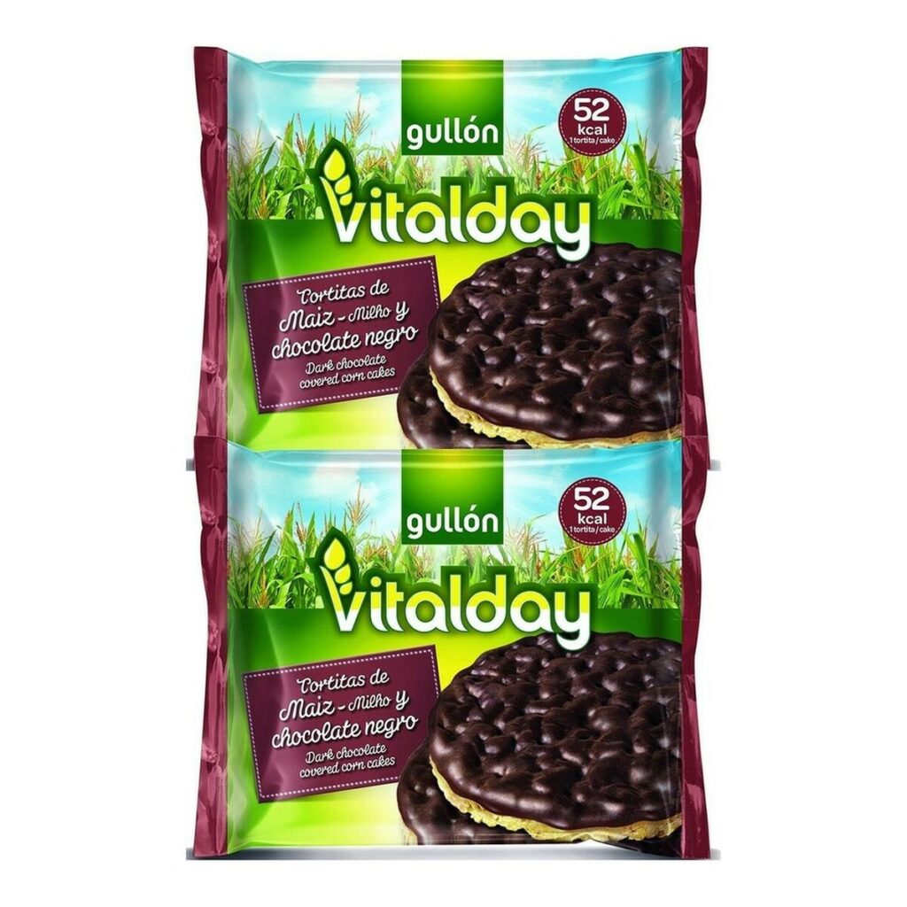 Τηγανίτες Kαλαμποκιού Gullón Vitalday Chocolate Negro (100 g)