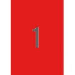 Ετικέτες για Εκτυπωτή Apli Κόκκινο 20 Φύλλα 210 x 297 mm
