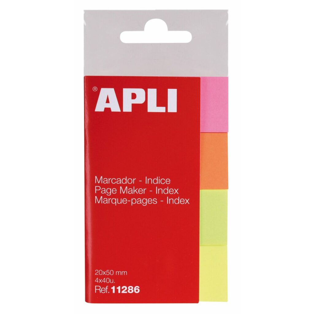 Σελιδοδείκτες Apli Πολύχρωμο 160 Φύλλα 50 x 20 mm (12 Μονάδες)