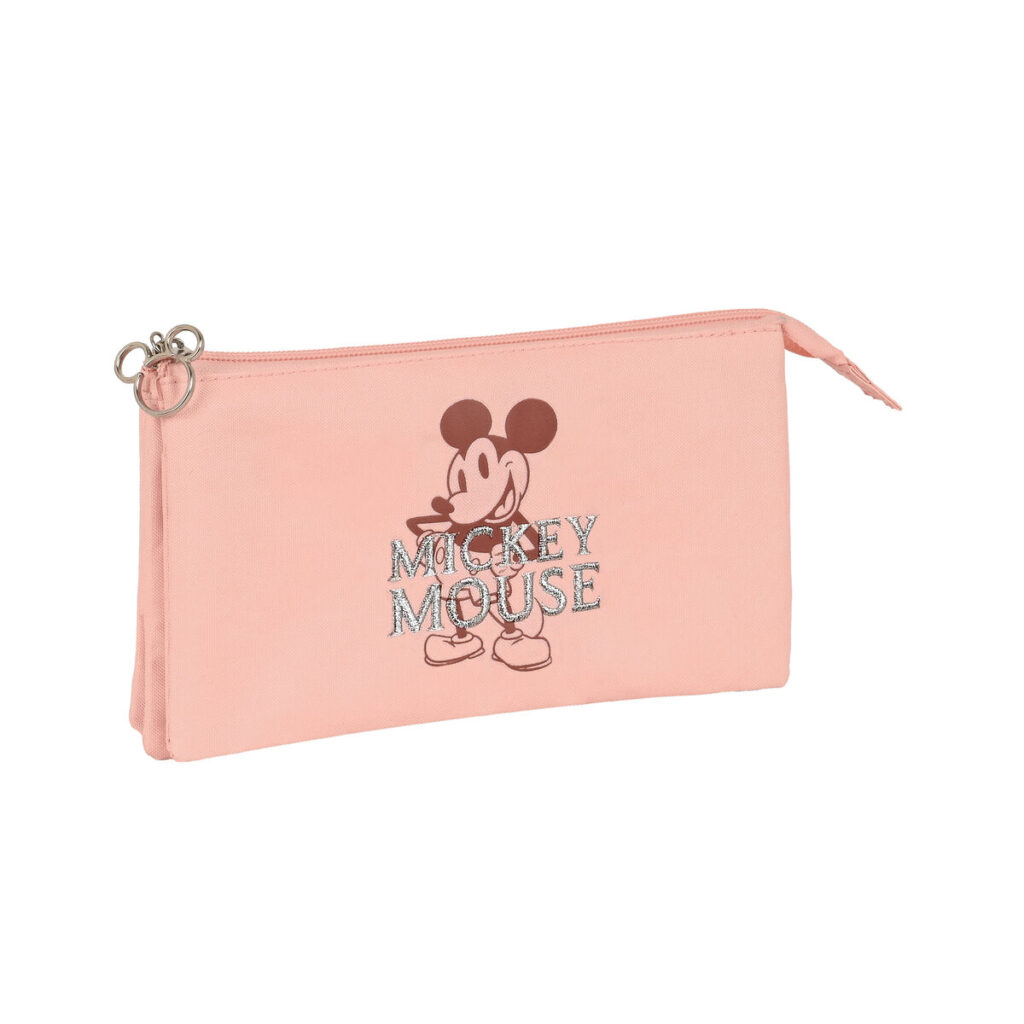 Τριπλή Κασετίνα Mickey Mouse Clubhouse Cotton Ροζ 22 x 12 x 3 cm