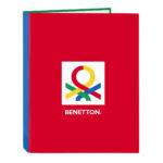 Φάκελος δακτυλίου Benetton Pop Γκρι A4 (26.5 x 33 x 4 cm)
