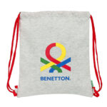 Σχολική Τσάντα με Σχοινιά Benetton Pop Γκρι (35 x 40 x 1 cm)