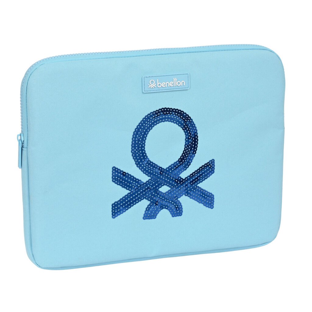 Κάλυμμα για Laptop Benetton Sequins Ανοιχτό Μπλε (34 x 25 x 2 cm)