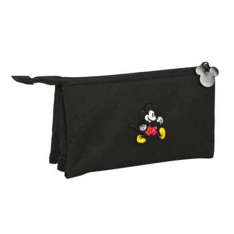 Τριπλή Κασετίνα Mickey Mouse Clubhouse Premium Μαύρο (22 x 12 x 3 cm)