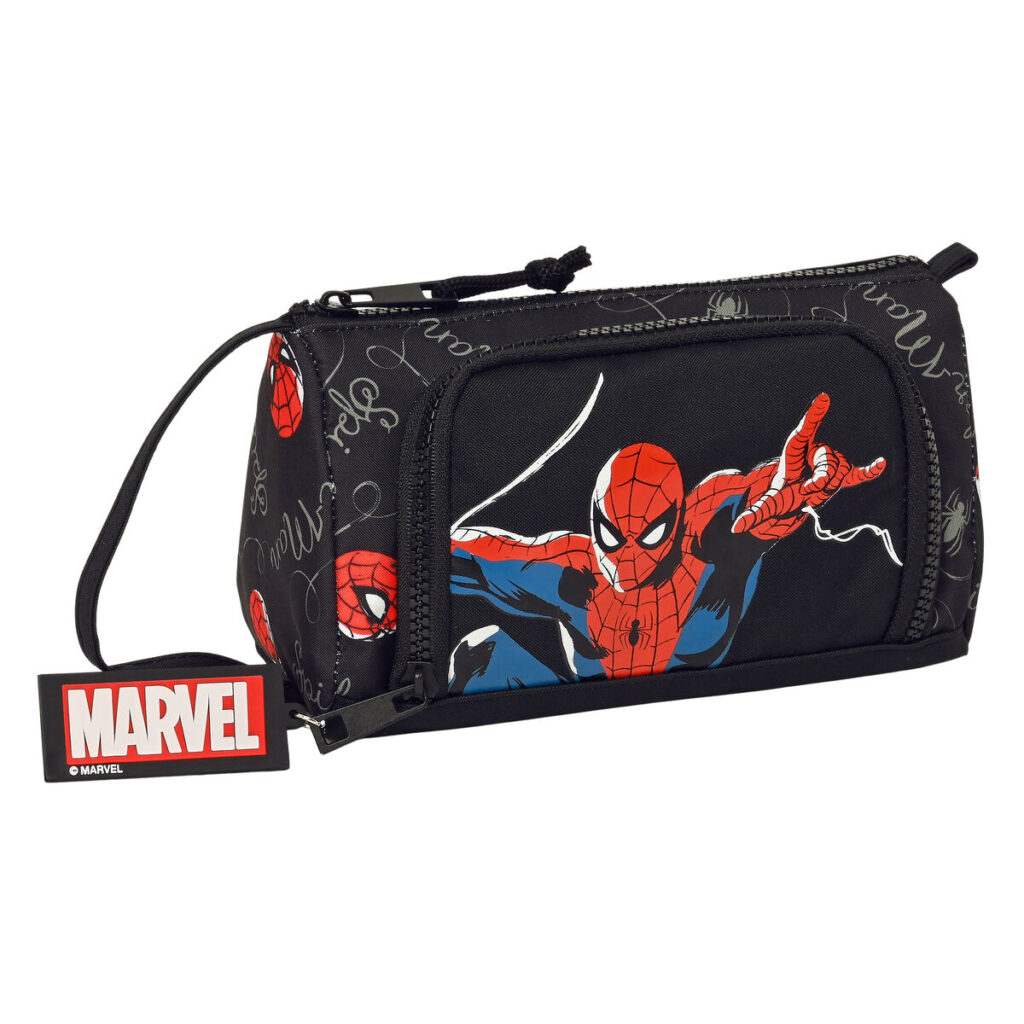 Κασετίνα Spiderman Hero Μαύρο 20 x 11 x 8.5 cm