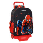 Σχολική Τσάντα με Ρόδες Spiderman Hero Μαύρο (33 x 42 x 14 cm)