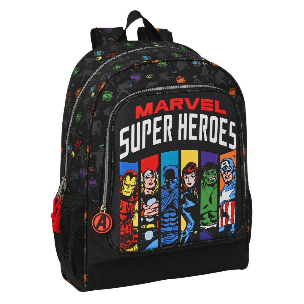 Σχολική Τσάντα The Avengers Super heroes Μαύρο (32 x 42 x 14 cm)