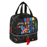 Τσάντα Γεύματος The Avengers Super heroes Μαύρο 20 x 20 x 15 cm