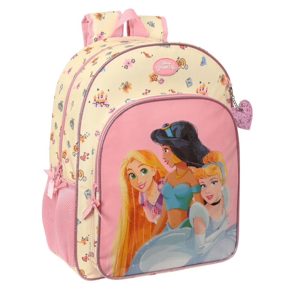 Σχολική Τσάντα Princesses Disney Magical Μπεζ Ροζ (33 x 42 x 14 cm)