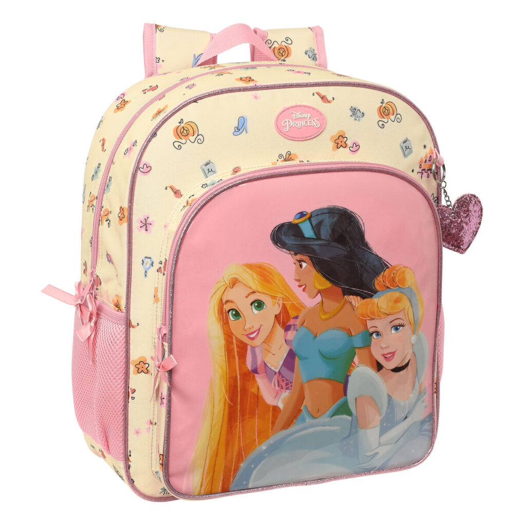 Σχολική Τσάντα Princesses Disney Magical Μπεζ Ροζ (32 x 38 x 12 cm)