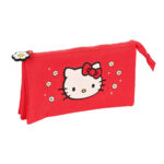 Τριπλή Κασετίνα Hello Kitty Spring Κόκκινο (22 x 12 x 3 cm)