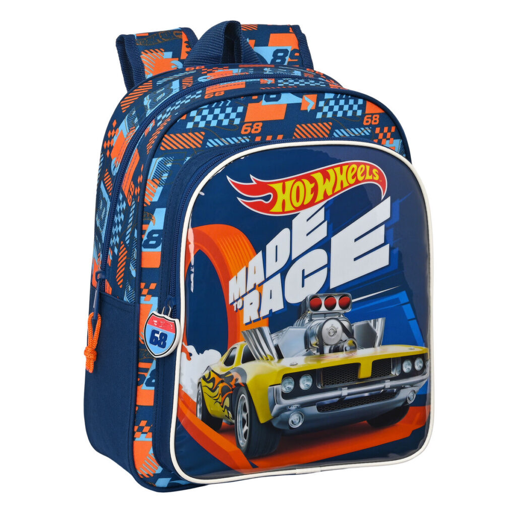 Παιδική Τσάντα Hot Wheels Speed club Πορτοκαλί Ναυτικό Μπλε (27 x 33 x 10 cm)
