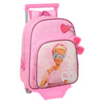 Σχολική Τσάντα με Ρόδες Barbie Girl Ροζ 26 x 34 x 11 cm