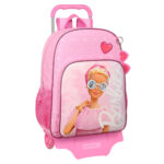 Σχολική Τσάντα με Ρόδες Barbie Girl Ροζ 33 x 42 x 14 cm