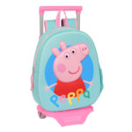Σχολική Τσάντα με Ρόδες Peppa Pig Τυρκουάζ (27 x 32 x 10 cm)