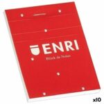 σημειωματάριο ENRI Κόκκινο A6 80 Φύλλα 4 mm (x10)