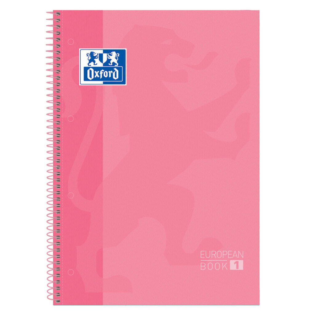 Φορητό υπολογιστή Oxford European Book Gum Ροζ A4 5 Τεμάχια