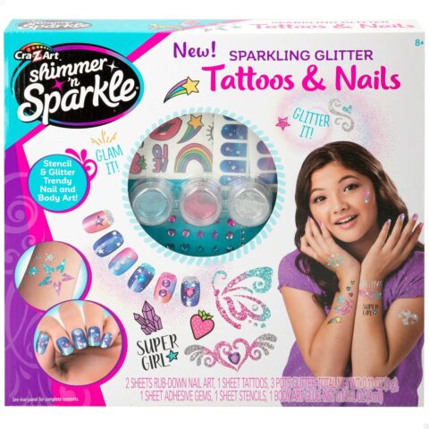 Σετ Μανικιούρ Colorbaby Shimmer 'n Sparkle Tattoos & Nails Παιδικά