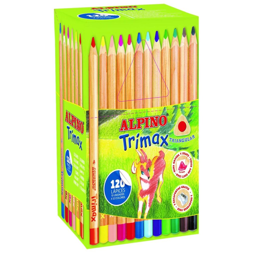 Χρωματιστά μολύβια Alpino Trimax Πολύχρωμο 120 Τεμάχια