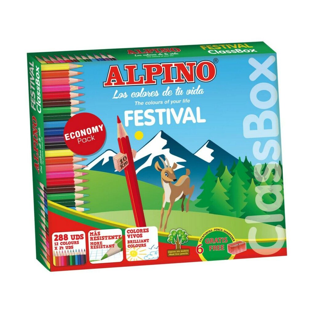 Χρωματιστά μολύβια Alpino Festival 288 Μονάδες Πολύχρωμο