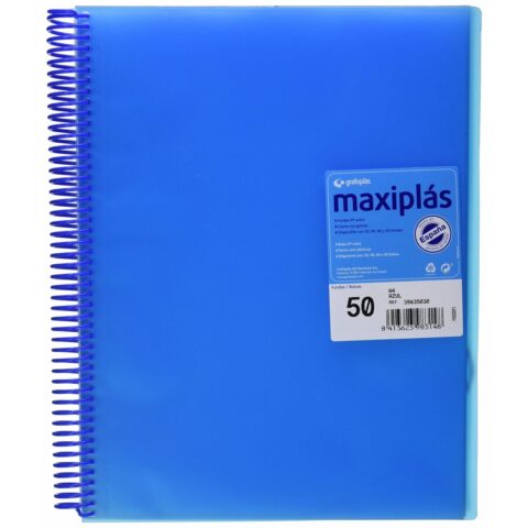 Χαρτοφυλάκιο Φάκελος Grafoplas Maxiplas 50 Καλύπτει Μπλε A4