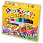 Ρύθμιση χρωμάτων Playcolor Basic Metallic Fluor Πολύχρωμο 24 Τεμάχια