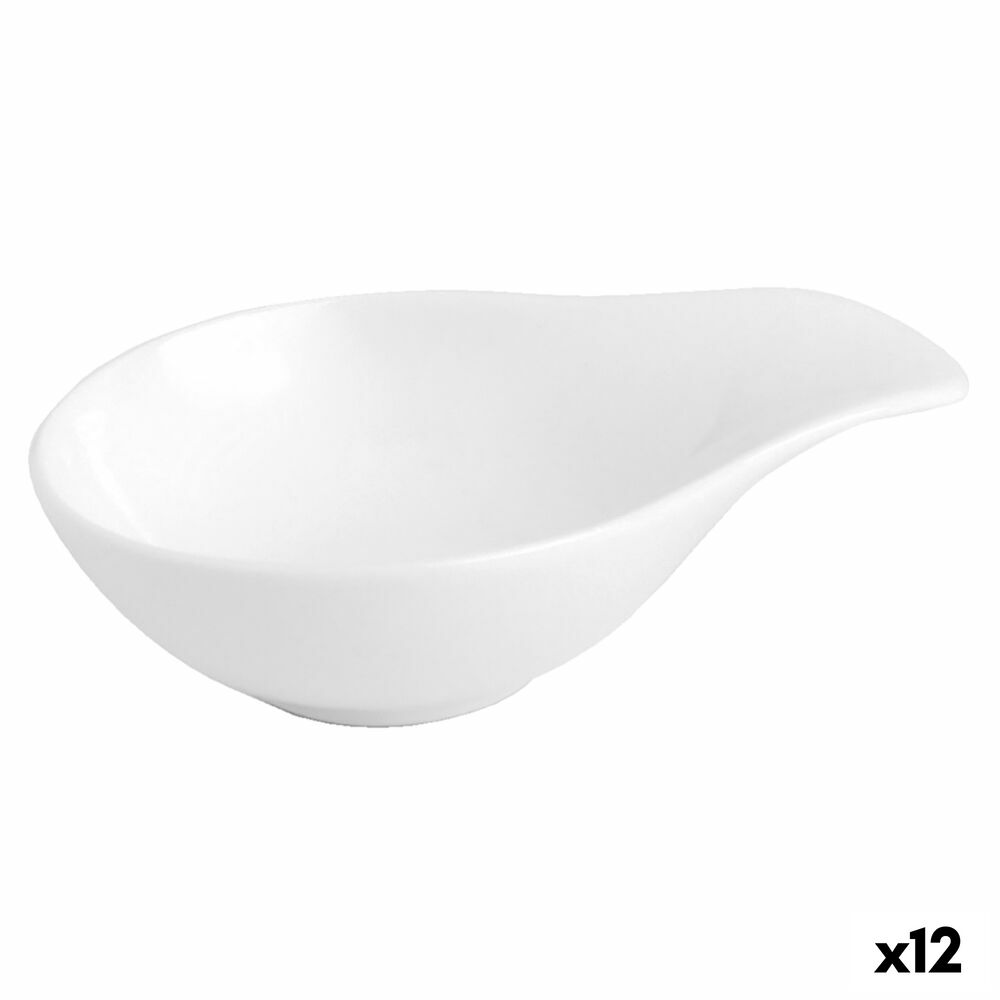 Ρηχό μπολ Quid Chef Κεραμικά Λευκό (11 x 8 cm) (12 Μονάδες)