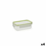 Κυτίο Γεύματος Quid Greenery 475 ml Διαφανές Πλαστική ύλη (4 Μονάδες) (Pack 4x)