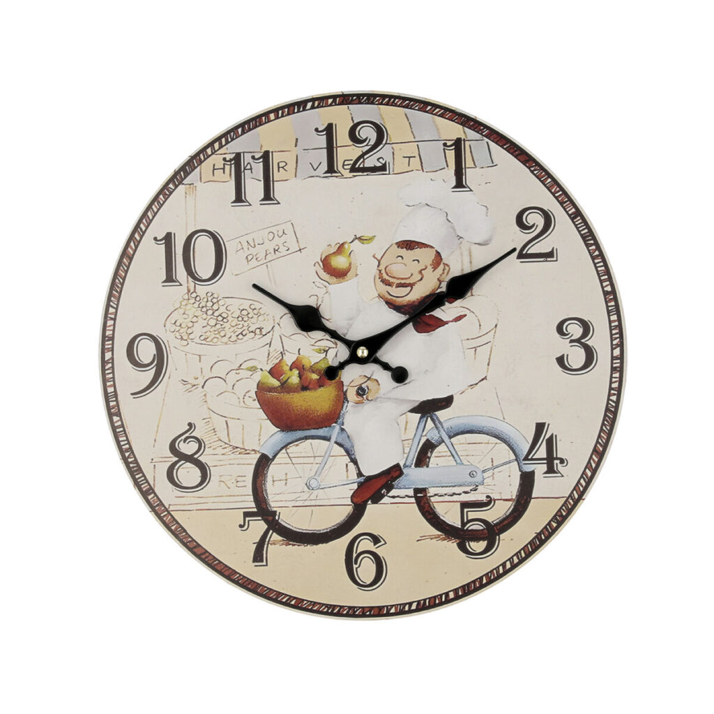 Ρολόι Τοίχου Quid Μάγειρας Ξύλο (34 cm)