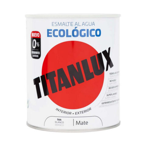 Ακρυλικό σμάλτο Titanlux 02t056614 Οικολογικó 250 ml Λευκό Ματ