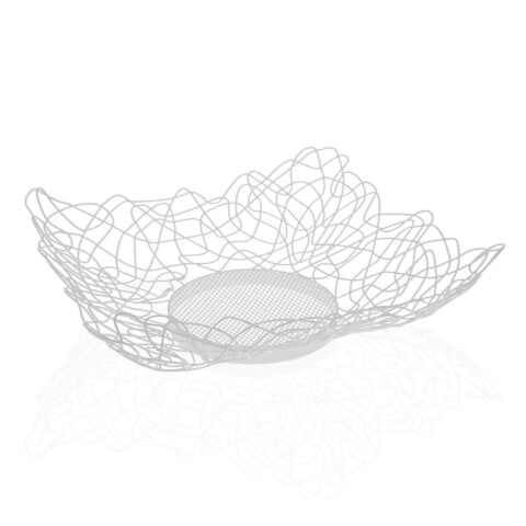 Μπολ για Φρούτα Versa Λευκό Μέταλλο Χάλυβας (29 x 10 x 29 cm)