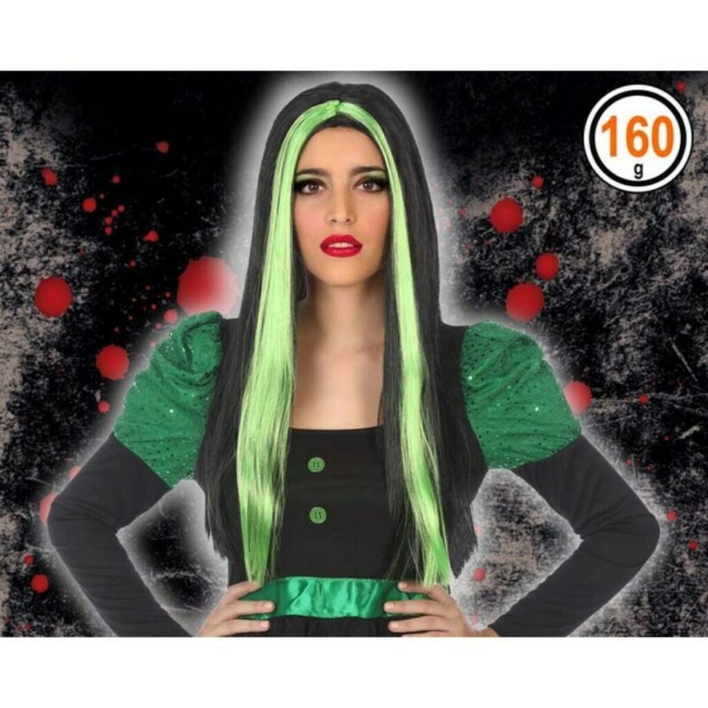 Περούκα για Halloween 118189 (60 cm) Λευκό Μαύρο Πράσινο