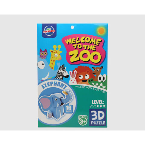 3D Παζλ Zoo Ελέφαντας 27 x 18 cm 16 Τεμάχια