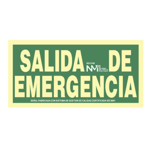 Ταμπέλα Normaluz Salida de emergencia PVC