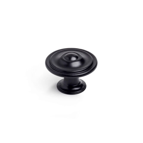 Κουμπί Rei 3110 Στρόγγυλο Ματ Μαύρο Μέταλλο 4 Μονάδες (Ø 35 x 26 mm)