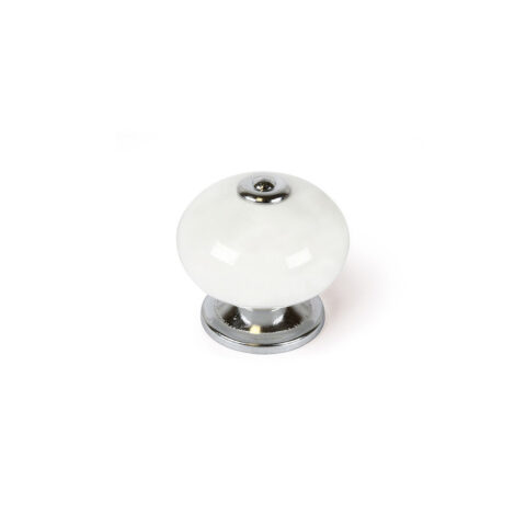 Κουμπί Rei e517 Στρόγγυλο Πορσελάνη Μέταλλο Λευκό 4 Μονάδες (Ø 40 x 36 mm)