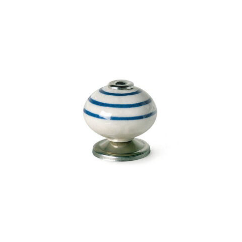 Κουμπί Rei e501 Στρόγγυλο Πορσελάνη Μπλε Μέταλλο 4 Μονάδες (Ø 40 x 36 mm)