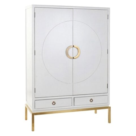 Ντουλάπι DKD Home Decor Λευκό Χρυσό Μέταλλο Λεύκες 120 x 50 x 175 cm