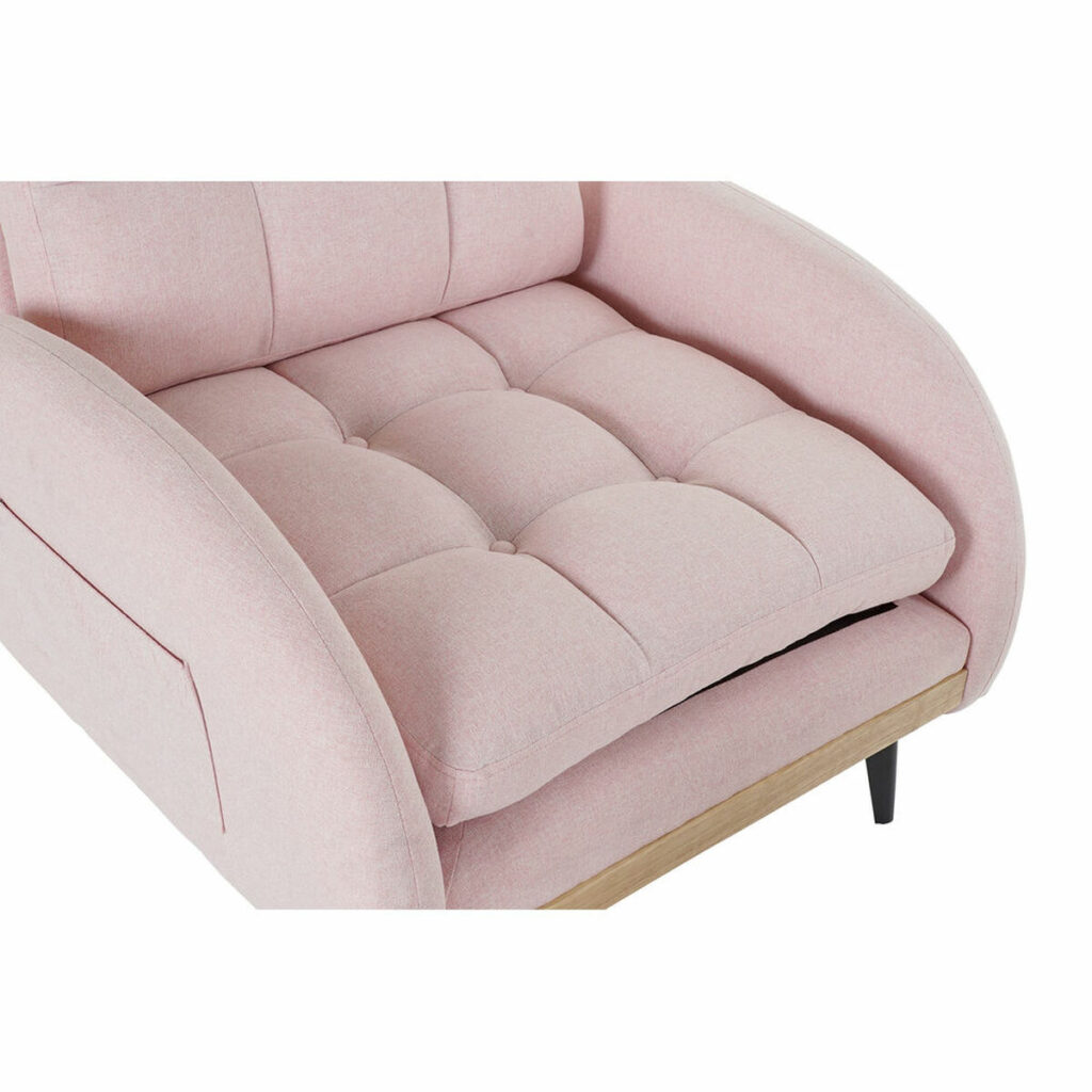 Καναπές-Κρεβάτι DKD Home Decor Πολύχρωμο Ανοιχτό Ροζ Μέταλλο Σύγχρονη Scandi 74 x 85 x 90 cm