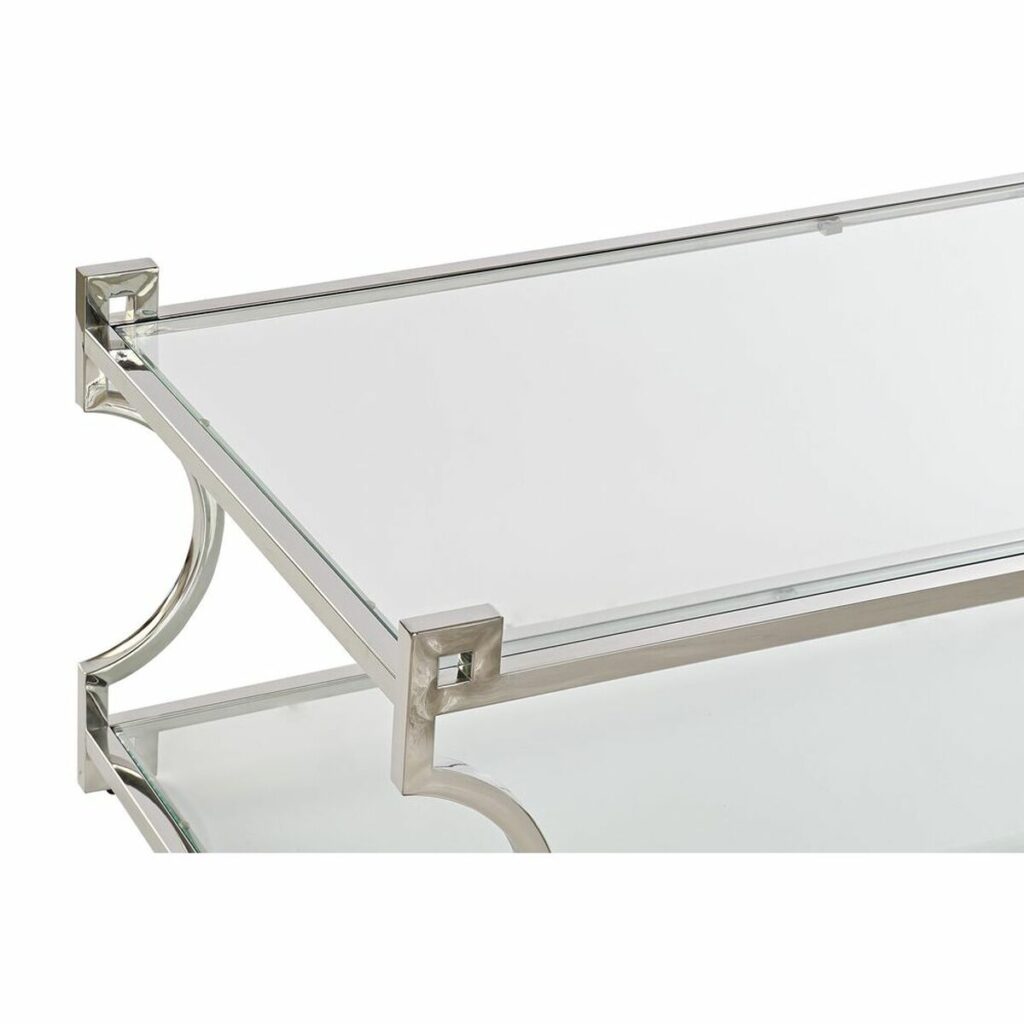 Τραπεζάκι Καφέ DKD Home Decor Κρυστάλλινο Ανοξείδωτο ατσάλι (130 x 60 x 45 cm)